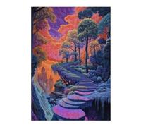 38x26cm/1000pcs Puzzles pour Adolescents Stairway to Surreal Puzzles pour Adultes Jeu Manuel Défi Difficile Aidez Votre Cerveau À Faire Travailler 38x26cm/1000pcs