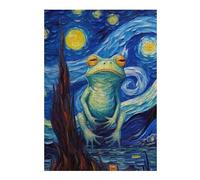 38x26cm/1000pcs Puzzles pour Adolescents Starry Night Frog Painting Puzzles pour Adultes : Analyse Et Logique du Jeu Pratique pour Anniversaire, Noël 38x26cm/1000pcs