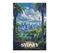 38x26cm/1000pcs Puzzles pour Adolescents Sydney Skyline Casse-têtes pour Adolescents - Jeu De Réflexion - Cadeau d'anniversaire - Activités Amusantes À La Maison 38x26cm/1000pcs