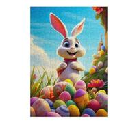 38x26cm/1000pcs Puzzles pour Adolescents The Easter Bunny Puzzles pour Adultes Jeux De Détente Cadeau d'anniversaire Cadeaux Uniques pour Un Anniversaire Et Noël 38x26cm/1000pcs