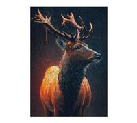 38x26cm/1000pcs Puzzles pour Adolescents The Glowing Deer Puzzle pour Adultes, Jeu De Réflexion, Cadeau pour Femmes, Défi Éducatif 38x26cm/1000pcs