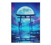 38x26cm/1000pcs Puzzles pour Adolescents Torri Gate Moon Night Puzzle Anti-Stress - Décoration Idéale pour Un Anniversaire Ou Noël 38x26cm/1000pcs