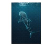 38x26cm/1000pcs Puzzles pour Adolescents Whale Shark in Deep Blue Ocean Puzzles pour Adultes - Jeu Manuel - Assemblage De Motifs - Cadeaux d'anniversaire Uniques 38x26cm/1000pcs