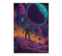 38x26cm/1000pcs Puzzles pour Adultes Alien Astronaut in Cosmic Landscape Puzzle - Jeu Manuel - Décoration Murale - Cadeaux Uniques pour Anniversaire Et Noël 38x26cm/1000pcs