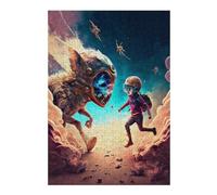 38x26cm/1000pcs Puzzles pour Adultes Alien Encounter in Space -1 Puzzle - Jeu Manuel - Décoration Murale - Cadeaux Uniques pour Anniversaire Et Noël 38x26cm/1000pcs
