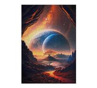 38x26cm/1000pcs Puzzles pour Adultes Alien Planet Landscape -3 Jeux De Puzzle Relaxants Course De Vitesse Manuelle Cadeaux Uniques pour Anniversaire Et Noël 38x26cm/1000pcs