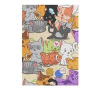 38x26cm/1000pcs Puzzles pour Adultes Black Cats Cute Rainbow Puzzles pour Adultes À Monter Soi-même - Jouets De Précision - Cadeaux Uniques pour Un Anniversaire Ou Noël 38x26cm/1000pcs