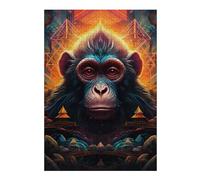 38x26cm/1000pcs Puzzles pour Adultes Chimpanzee in A Fantasy Forest Puzzles pour Adolescents Jeux Relaxants Anti-Stress Interaction Parent-Enfant 38x26cm/1000pcs