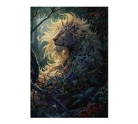38x26cm/1000pcs Puzzles pour Adultes Fantasy Leopard Creature in Forest Puzzles pour Adolescents Jouets À Faire Soi-même Découpe De Précision Interaction Parent-Enfant 38x26cm/1000pcs