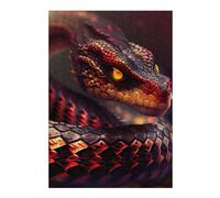 38x26cm/1000pcs Puzzles pour Adultes Fiery Serpent Portrait Jeux De Puzzle Relaxants Course De Vitesse Manuelle Cadeaux Uniques pour Anniversaire Et Noël 38x26cm/1000pcs