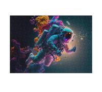 38x26cm/1000pcs Puzzles pour Adultes Puzzle Colorful Astronaut in Space -2 Puzzle pour Adultes Jeu Familial Amusant Et Humoristique Activités Amusantes À La Maison 38x26cm/1000pcs