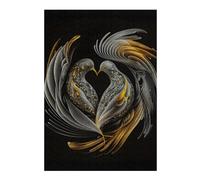 38x26cm/1000pcs Puzzles pour Adultes Rock Dove Birds Loving Jeux De Puzzle Relaxants Analyse Et Logique Cadeaux Uniques pour Un Anniversaire Et Noël 38x26cm/1000pcs