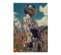 38x26cm/1000pcs Puzzles pour Adultes Samurai in A Flower Field Puzzles pour Adultes Jeu De Réflexion Course De Vitesse Manuelle Défi Éducatif 38x26cm/1000pcs