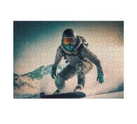 38x26cm/1000pcs Puzzles pour Adultes Snowboarder in Action on Mountain Slope Puzzle pour Adultes, Jouet, Décoration Murale, Analyse Et Logique, Activités Ludiques À La Maison 38x26cm/1000pcs