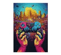 38x26cm/1000pcs Puzzles pour Adultes Vibrant Gaming Adventure Puzzles pour Adolescents Jeu Manuel Améliore La Mémoire Cadeaux Uniques pour Anniversaire Et Noël 38x26cm/1000pcs