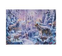 38x26cm/1000pcs Puzzles pour Adultes Winter Fantasy Wolves in Snowy Forest Puzzles pour Adolescents Jeux Relaxants Anti-Stress Difficiles Et Stimulants 38x26cm/1000pcs