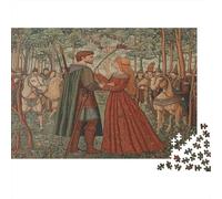38x26cm/1000pcs Robin des Bois dans Les Bois Jigsaw Fille aux Cheveux Roux, Foule, Chasseur Puzzles À Faire Soi-même pour Adultes