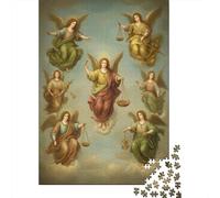 38x26cm/1000pcs Sept Anges Jigsaw Brûleur d'encens Puzzles À Faire Soi-même pour Adultes