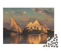 38x26cm/1000pcs The Nile River, Égypte antiqueian Pyramids Jigsaw Puzzles À Faire Soi-même pour Adultes