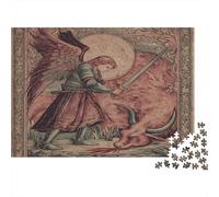 38x26cm/1000pcs Un Ange Tenant Une épée Longue, Une Vache à Cornes Jigsaw Puzzles À Faire Soi-même pour Adultes