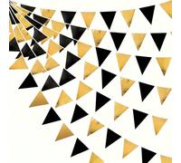 39,37 pi/1200 cm - 9,84 pi/300 cm Drapeaux de fanions triangulaires colorés, guirlande de drapeaux multicolores, drapeaux triangulaires en vrac, couronne d'ouverture officielle, décoration de fête d'a