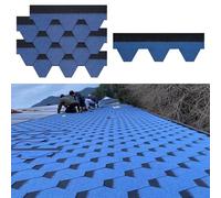 39.37"x12.79" Asphalt Roofing Shingles, Blue Roofing Tiles for Flat and Pitched Surfaces, with Hot Melt Adhesive on the Back, for Residential Commercial Mobile Homes, Garage, Sheds(21pcs)