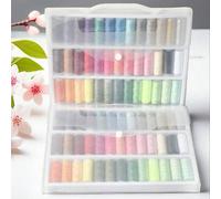39 couleurs, 200 yards Kit de fil à coudre en polyester, 402 fils à coudre polyvalents de qualité supérieure pour la maison Coffret blanc à couverture rigide 39 couleurs,Boîte blanche de 39 couleurs,