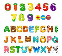 39 Lettres Majuscules et Chiffres Magnétiques, Comprend 26 Lettres de l'alphabet Coloré, 10 Chiffres et 3 Symboles, Reconnaissance de Mots, d'apprentissage Éducatif pour Les Tout-Petits de 3 4 5 Ans