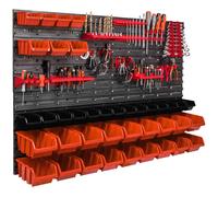 Panneau mural pour outils - BOTLE - V2 - 115 x 78 cm - 39 pièces - Orange et Noire
