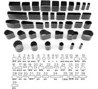 39 Pcs Outils De Coupe Cuir À La Main En Forme Trou Creux Punch En Métal,Kit Poinçon À Main Découpeur Diy