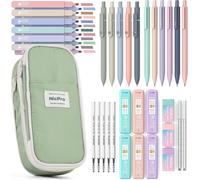 39 Pièces Fournitures Scolaires Avec Étui À Stylos Grande Capacité,12 Pièces Couleurs Surligneurs Mignons,5 Pièces Stylos Gel,6 Pièces Porte-Mines Pastel 0,5 Et 0,7 Mm Pour Étudiants