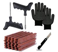 39 Pièces Kit de Réparation de Pneu, Kit de Réparation Pneu Tubeless,Kit de Réparation de Pneu,Kit de Réparation de Crevaison Pneu, Kit de Réparation de Pneus de Voiture,Kit de Réparation de Crevaison