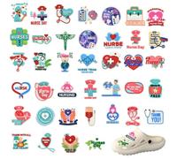 39 Pièces Pins pour Crocs, Bijoux de Chaussures, jibbitz Crocs PVC, pour Décoration De Chaussures Mignonnes Sabots Pour Bricolage, Infirmière,Médecine
