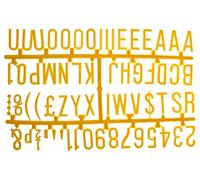 390 Peg Board lettres, chiffres et caractères - 32 mm (1 1/10,2 cm) - Jaune