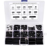 390 Pièces Goupille élastique Fendue Goupilles Fendues en Acier au Manganèse Assortiment Kit M1.5 M2 M2.5 M3 M4 M5 M6 avec la Boîte