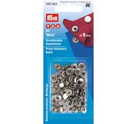 390363 Lot de 20 mini boutons pression de rechange 8 mm Argent