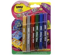 [39040-5] UHU Lot de 5 Blisters de 6 x10 ml colle scintillante Glitter Glue o...