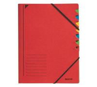 [39070025] LEITZ Classeur trieur, format A4, 7 compartiments Rouge