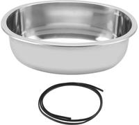 393x273mm Marine bateau lavabo ovale avec 40 mm trou de vidange en acier inoxydable pour RV yacht camping-car caravane cuisine brossé