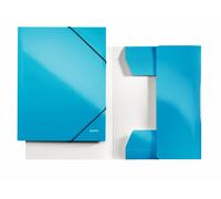 [39820036-3] LEITZ Lot de 3 Chemises à élastique WOW, A4, carton, bleu métall...