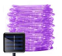 39ft Solaire Ruban Lumineux ,DINOWIN 100 LED Guirlande lumineuse de Corde Imperméable Extérieur Tube Rope Guirlande Lumineuse pour Noël Jardin cour Chemin Clôture Arbre Backyard (violet)
