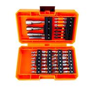 39Pc Bit De Foret Set Impact Tournevis Pour Le Ciment MéTallique En Bois, Construction En Acier En Alliage Avec BoîTier De Stockage, Utilisation à Domicile Bricolage (39 PCS)