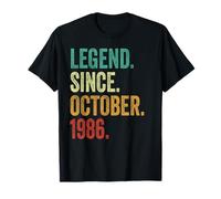 39th Birthday Gifts for Men Women Awesome Since October 1986 T-Shirt