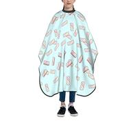 39x47in Pouces Enfants Coupe De Cheveux Cape Drôle Barbe À Papa Kawaii Coiffeur Tablier Avec Fermeture Réglable Salon Barber Cape