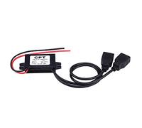 3A Transformateur de Convertisseur Module d'alimentation de Tension DC 12V à DC 5V Adaptateur Chargeur Double USB pour Voiture Moto Téléphone Charge