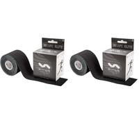3B Scientific 3BTAPE ELITE Bande Kinésiologique (5m x 5cm) - Bande élastique de soutien des muscles et des articulations pour l'exercice, le sport et la récupération après une blessure - Noir