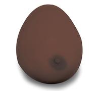 3B Scientific Modèle d’Auto-Examen du Sein, Trois mamelons séparés sur socle, peau foncée