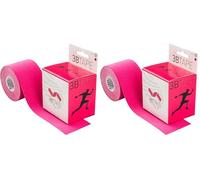 3B Scientific Ruban de kinésiologie (5m x 5cm) - bande élastique de soutien des muscles et des articulations pour l'exercice, le sport et la récupération après une blessure - Rose (Lot de 2)