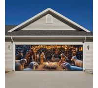 3Bannière de garage de NoëlFaites une déclaration festive ce Noël avec notre bannière de garage parfaite pour célébrer la saison des fêtes ! (188,97 x 82,67 pouces) (B, A)