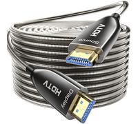 3BAO 60M Câble de fibre optique HDMI 8K, câble de fibre optique HDMI 2.1 blindé en acier 48gbps super rapide 8K@60Hz 4K@120Hz HDR dynamique EARCHDTV/projecteur/home cinéma/tv box/Gaming box